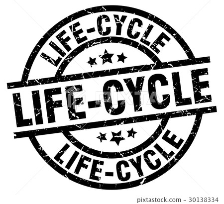 life-cycle round grunge black stamp life-cycle round grunge black stamp 30138334