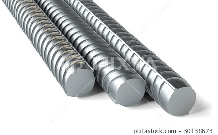 Bars of reinforcement. Isolated on white 30138673
