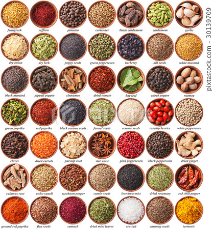 large collection of different spices and herbs large collection of different spices and herbs 30139709