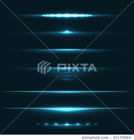 Blue light flare effect horizontal dividers 30139860