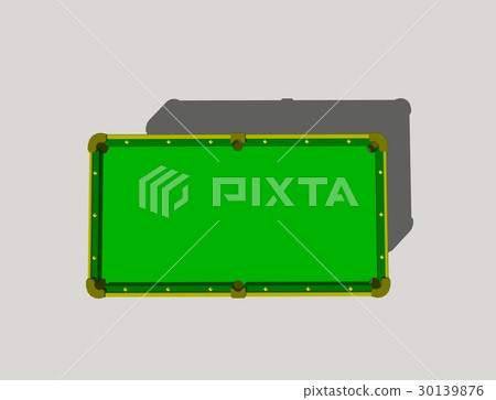 Empty billiard table.Isolated on grey background. - Stock Illustration ...