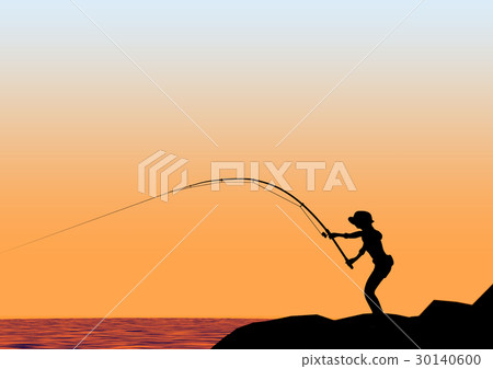 Jigging> Fishing girl to catch big fish with light sharing jig 30140600