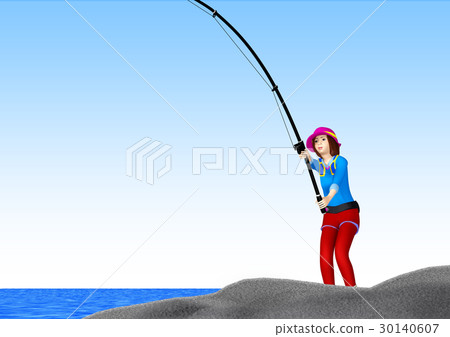 Jigging>釣魚女孩用光共享夾具捕捉大魚 30140607