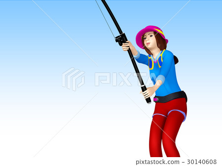 Jigging>釣魚女孩用光共享夾具捕捉大魚 30140608