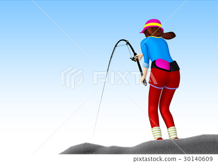 Jigging> Fishing girl to catch big fish with light sharing jig Jigging> Fishing girl to catch big fish with light sharing jig 30140609