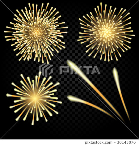 Celebratory bright fireworks on gradient Celebratory bright fireworks on gradient 30143070
