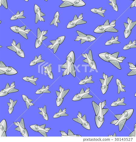 Seamless Aircraft Blue Background Seamless Aircraft Blue Background 30143527