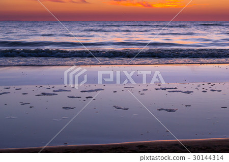 Sunset at Baltic sea in resort Palanga, Lithuania Sunset at Baltic sea in resort Palanga, Lithuania 30144314