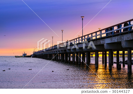 Pedestrian seaside pier. Palanga, Lithuania Pedestrian seaside pier. Palanga, Lithuania 30144327