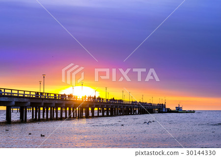 Pedestrian seaside pier. Palanga, Lithuania 30144330