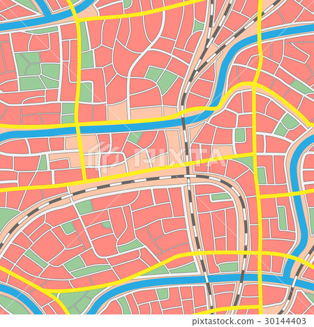 Seamless map unknown city. 30144403