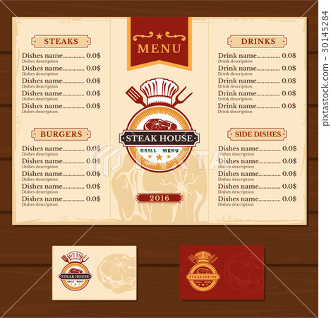 Template for the restaurant menu 30145284