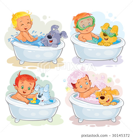 Clip art illustrations of little kids and their Clip art illustrations of little kids and their 30145372