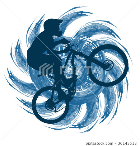 Circuit bicyclist on abstract figure background Circuit bicyclist on abstract figure background 30145518