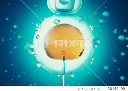 3d illustration Artificial insemination process 30146490