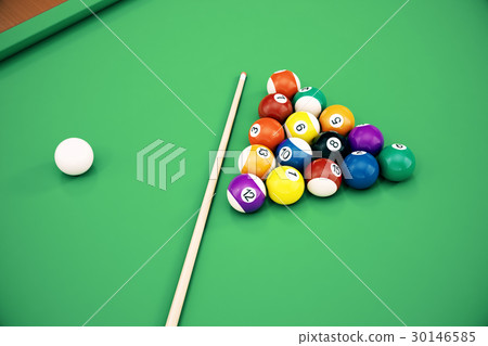 3D illustration American pool snooker balls 3D illustration American pool snooker balls 30146585