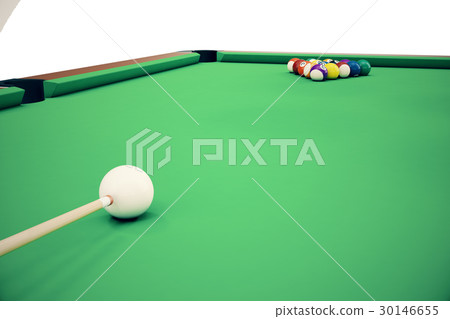3D illustration pool billiard game. American pool 30146655