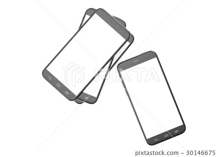 Modern smart phone. White screen for mockup 30146675