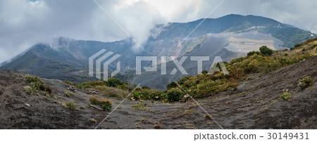 irazu volcano crater in Costa Rica , top view 30149431