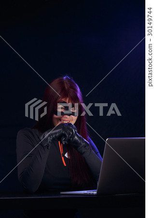 Night thief in black mask 30149744