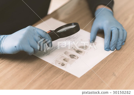 Research fingerprints obtained at the crime scene 30150282