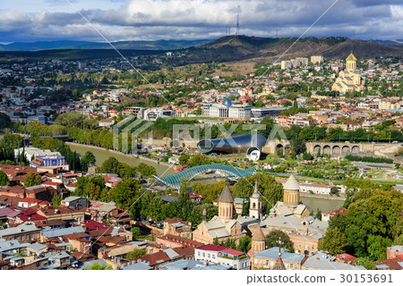 View of city center Tbilisi. Georgia View of city center Tbilisi. Georgia 30153691
