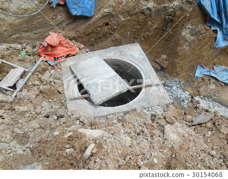 Precast concrete manhole for underground utility  30154068