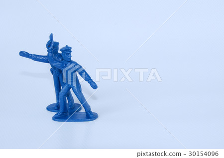 Blue color small size toy plastic soldiers  30154096