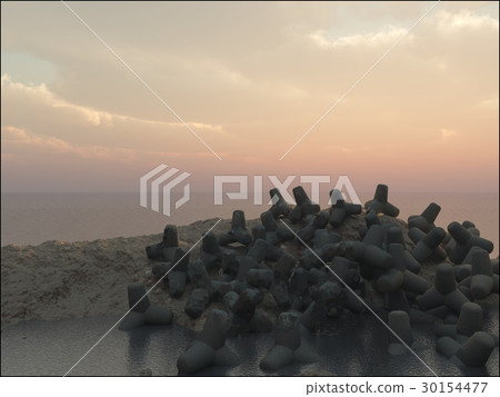breakwater - Stock Illustration [30154477] - PIXTA