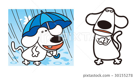 White dog character, hybrid - Stock Illustration [30155278] - PIXTA