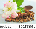 wooden spice retro coffe background 30155961