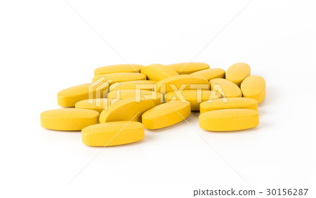 Bunch of Vitamin C Tablets isoalted on white background Bunch of Vitamin C Tablets isoalted on white background 30156287