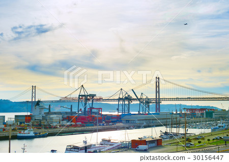 Lisbon port overview. Portugal Lisbon port overview. Portugal 30156447