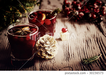 Christmas decoration and mulled wine Christmas decoration and mulled wine 30156573