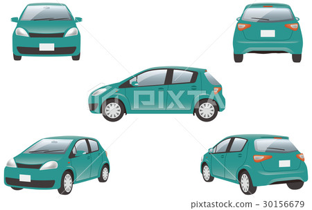 Hybrid car 5 cut (turquoise blue) 30156679