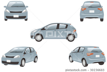 Hybrid car 5 cut (silver) 30156683