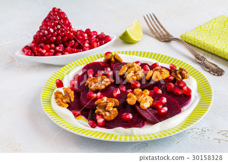 Dietary vegetarian salad of roasted beets Dietary vegetarian salad of roasted beets 30158328