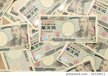 Japanese currency notes background , Japanese Yen Japanese currency notes background , Japanese Yen 30158611