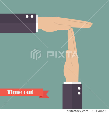 Timeout signal hand Timeout signal hand 30158643
