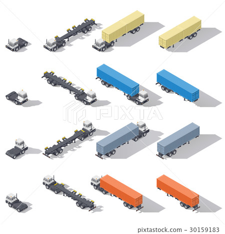Terminal tractors with semitrailers and containers Terminal tractors with semitrailers and containers 30159183