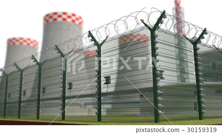 Fence security object nuclear power plant with Fence security object nuclear power plant with 30159319