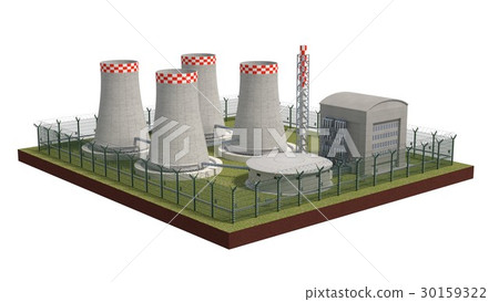 Fence security object nuclear power plant with Fence security object nuclear power plant with 30159322