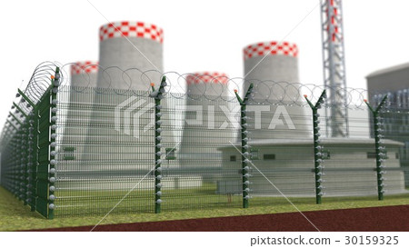 Fence security object nuclear power plant with Fence security object nuclear power plant with 30159325