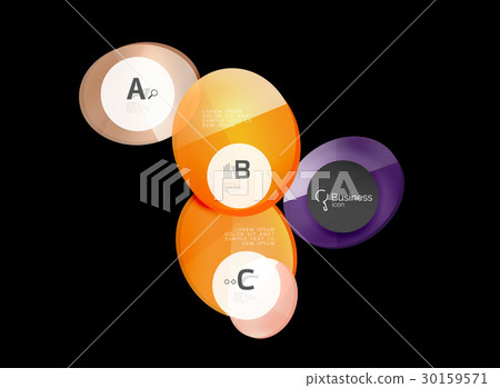 Abstract circles on black Abstract circles on black 30159571