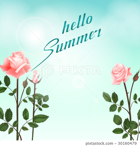 Greeting card with roses Greeting card with roses 30160479