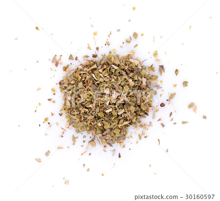 Dried Oregano on white background Dried Oregano on white background 30160597