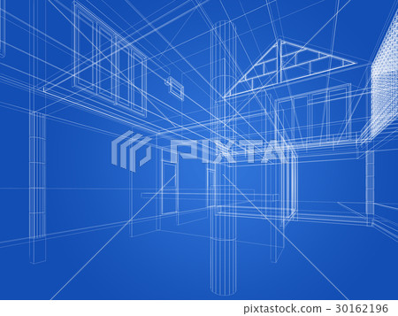 sketch design of interior space ,3d  render 30162196