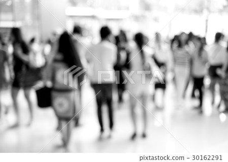 Abstract blur people walking 30162291
