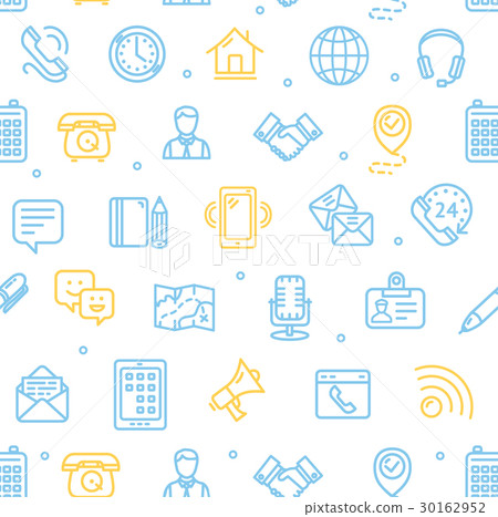 Contact Us Pattern Background. Vector Contact Us Pattern Background. Vector 30162952