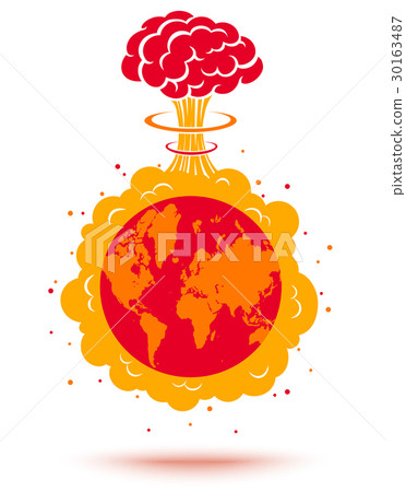 Earth and atomic bomb. Earth and atomic bomb. 30163487